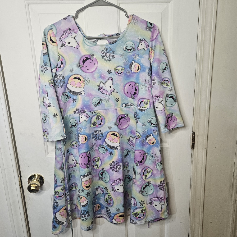 Christmas Emojis Justice Girls Plus Dress Size 18